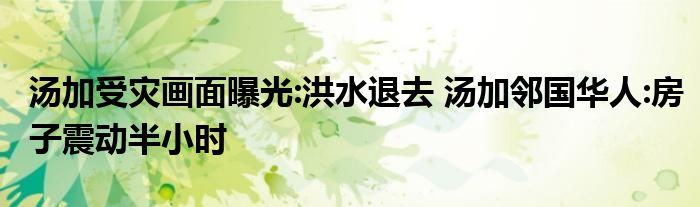 湯加受災畫面曝光:洪水退去 湯加鄰國華人:房子震動半小時