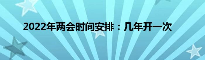 2022年兩會時間安排：幾年開一次