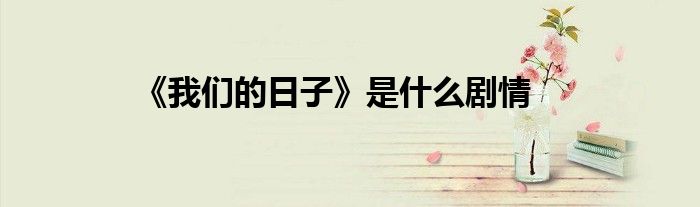 《我們的日子》是什么劇情