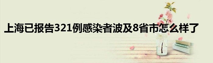 上海已報(bào)告321例感染者波及8省市怎么樣了