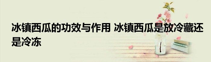冰鎮(zhèn)西瓜的功效與作用 冰鎮(zhèn)西瓜是放冷藏還是冷凍