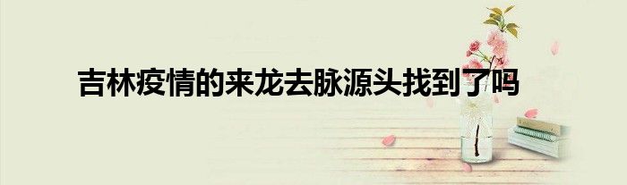吉林疫情的來龍去脈源頭找到了嗎