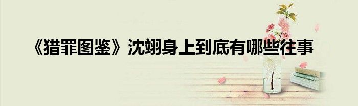 《獵罪圖鑒》沈翊身上到底有哪些往事