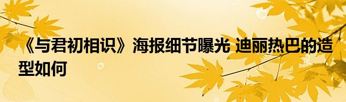 《與君初相識》海報細節(jié)曝光 迪麗熱巴的造型如何