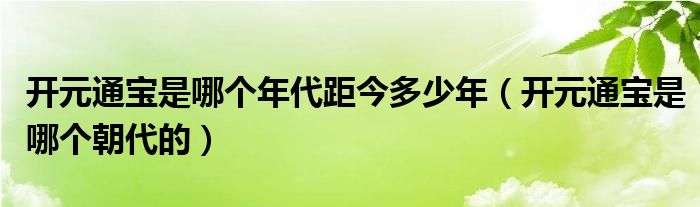 開元通寶是哪個(gè)年代距今多少年（開元通寶是哪個(gè)朝代的）