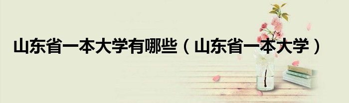 山東省一本大學(xué)有哪些（山東省一本大學(xué)）