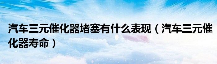 汽車三元催化器堵塞有什么表現(xiàn)(汽車三元催化器壽命)