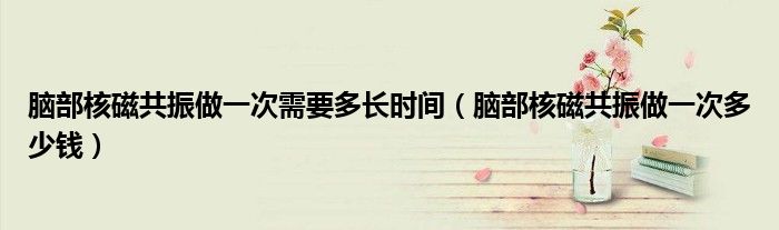 腦部核磁共振做一次需要多長時(shí)間（腦部核磁共振做一次多少錢）