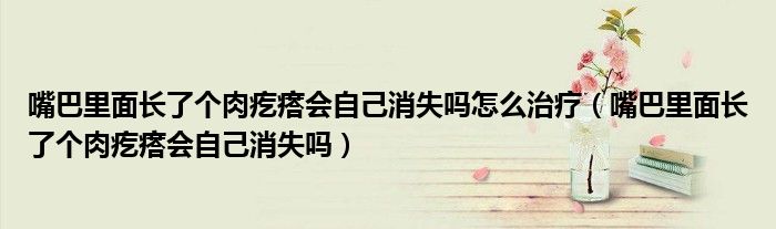 嘴巴里面長了個(gè)肉疙瘩會(huì)自己消失嗎怎么治療（嘴巴里面長了個(gè)肉疙瘩會(huì)自己消失嗎）
