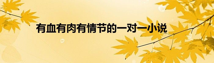 有血有肉有情節(jié)的一對(duì)一小說(shuō)
