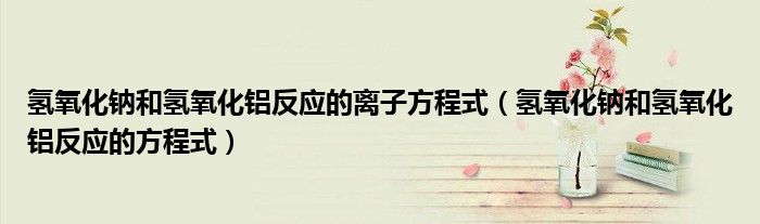 氫氧化鈉和氫氧化鋁反應(yīng)的離子方程式（氫氧化鈉和氫氧化鋁反應(yīng)的方程式）
