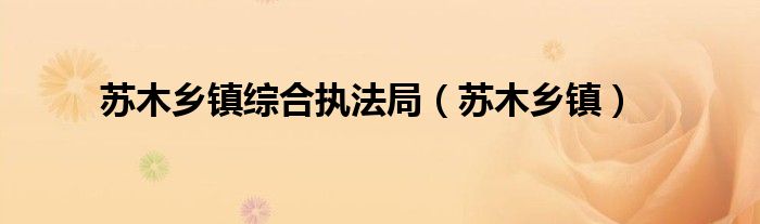 蘇木鄉(xiāng)鎮(zhèn)綜合執(zhí)法局（蘇木鄉(xiāng)鎮(zhèn)）