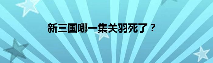 新三國(guó)哪一集關(guān)羽死了？