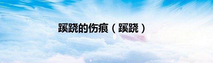 蹊蹺的傷痕（蹊蹺）