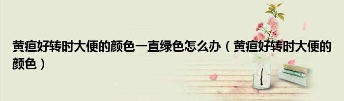 黃疸好轉(zhuǎn)時(shí)大便的顏色一直綠色怎么辦（黃疸好轉(zhuǎn)時(shí)大便的顏色）