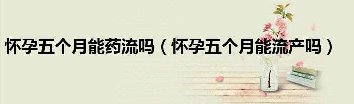 懷孕五個(gè)月能藥流嗎(懷孕五個(gè)月能流產(chǎn)嗎)