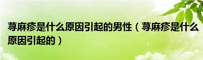 蕁麻疹是什么原因引起的男性（蕁麻疹是什么原因引起的）