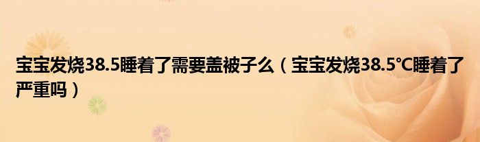 寶寶發(fā)燒38.5睡著了需要蓋被子么（寶寶發(fā)燒38.5℃睡著了嚴(yán)重嗎）