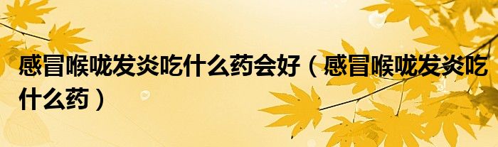 感冒喉嚨發(fā)炎吃什么藥會好（感冒喉嚨發(fā)炎吃什么藥）