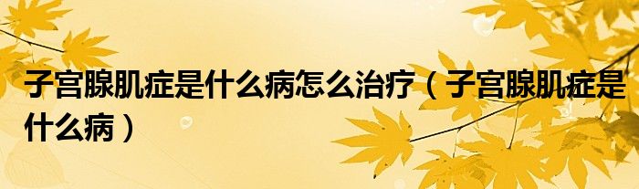 子宮腺肌癥是什么病怎么治療（子宮腺肌癥是什么?。?class='thumb lazy' /></a>
		    <header>
		<h2><a  href=