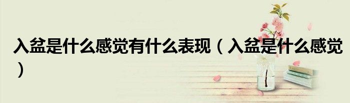 入盆是什么感覺(jué)有什么表現(xiàn)（入盆是什么感覺(jué)）