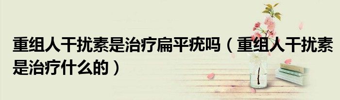 重組人干擾素是治療扁平疣嗎（重組人干擾素是治療什么的）