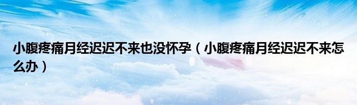 小腹疼痛月經(jīng)遲遲不來(lái)也沒(méi)懷孕（小腹疼痛月經(jīng)遲遲不來(lái)怎么辦）