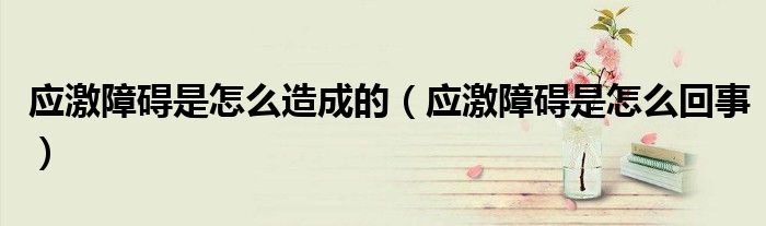 應(yīng)激障礙是怎么造成的（應(yīng)激障礙是怎么回事）