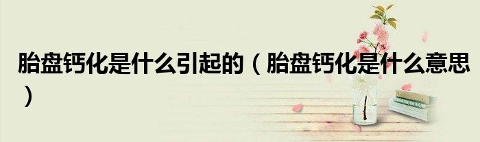 胎盤(pán)鈣化是什么引起的（胎盤(pán)鈣化是什么意思）