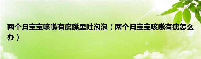 兩個(gè)月寶寶咳嗽有痰嘴里吐泡泡（兩個(gè)月寶寶咳嗽有痰怎么辦）