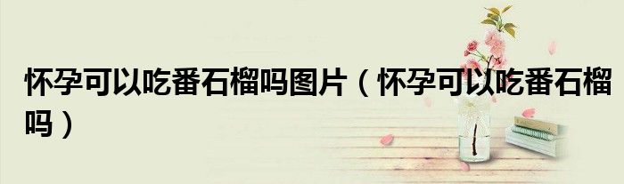 懷孕可以吃番石榴嗎圖片(懷孕可以吃番石榴嗎)