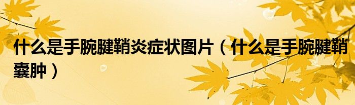 什么是手腕腱鞘炎癥狀圖片（什么是手腕腱鞘囊腫）