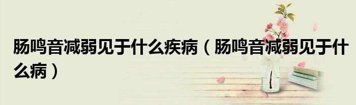 腸鳴音減弱見于什么疾?。c鳴音減弱見于什么?。?class='thumb lazy' /></a>
		    <header>
		<h2><a  href=
