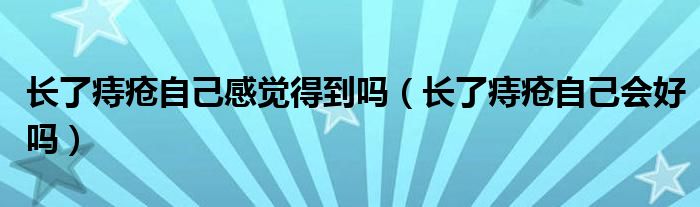 長了痔瘡自己感覺得到嗎(長了痔瘡自己會好嗎)