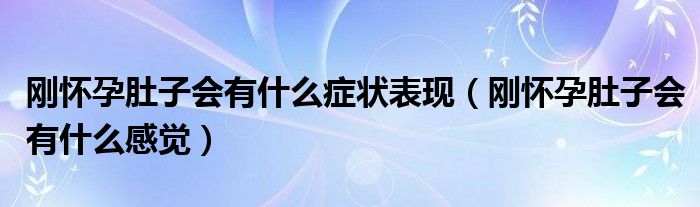 剛懷孕肚子會(huì)有什么癥狀表現(xiàn)（剛懷孕肚子會(huì)有什么感覺）
