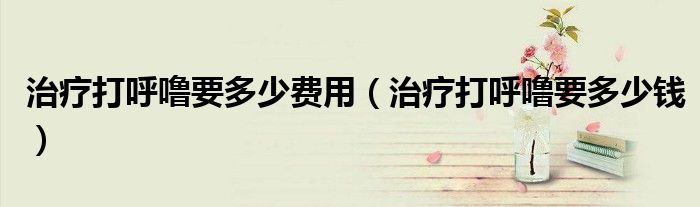 治療打呼嚕要多少費用（治療打呼嚕要多少錢）