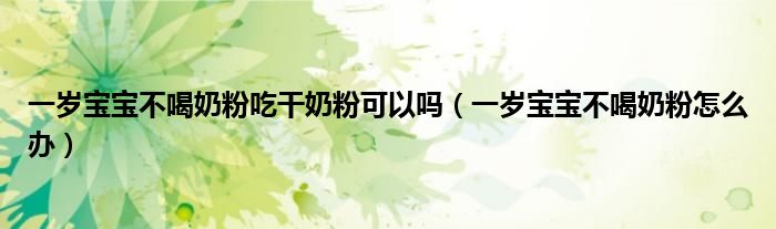 一歲寶寶不喝奶粉吃干奶粉可以嗎（一歲寶寶不喝奶粉怎么辦）