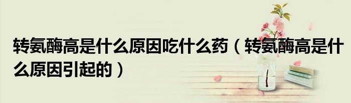 轉(zhuǎn)氨酶高是什么原因吃什么藥（轉(zhuǎn)氨酶高是什么原因引起的）