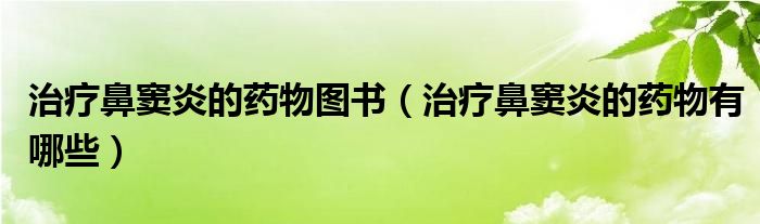 治療鼻竇炎的藥物圖書（治療鼻竇炎的藥物有哪些）