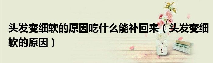 頭發(fā)變細(xì)軟的原因吃什么能補(bǔ)回來（頭發(fā)變細(xì)軟的原因）
