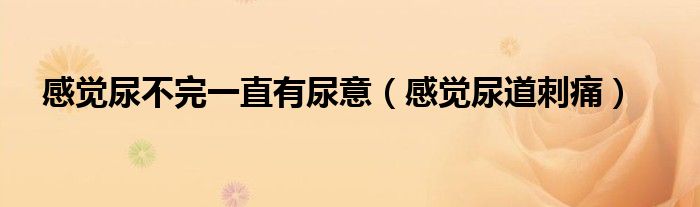 感覺(jué)尿不完一直有尿意（感覺(jué)尿道刺痛）