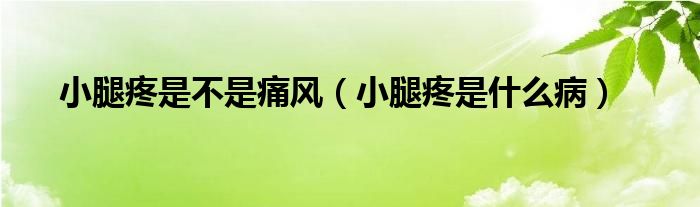小腿疼是不是痛風(fēng)（小腿疼是什么?。?class='thumb lazy' /></a>
		    <header>
		<h2><a  href=
