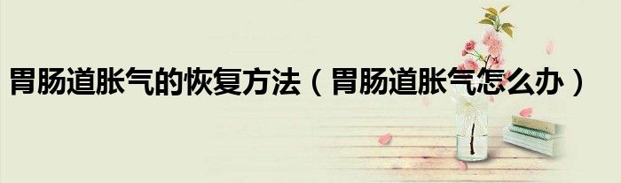 胃腸道脹氣的恢復方法（胃腸道脹氣怎么辦）