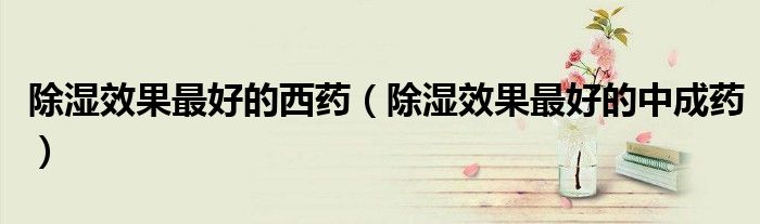 除濕效果最好的西藥（除濕效果最好的中成藥）