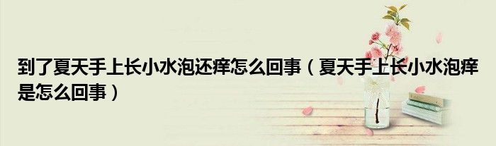 到了夏天手上長(zhǎng)小水泡還癢怎么回事(夏天手上長(zhǎng)小水泡癢是怎么回事)