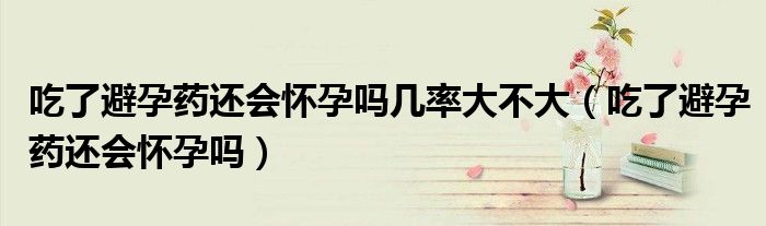 吃了避孕藥還會(huì)懷孕嗎幾率大不大（吃了避孕藥還會(huì)懷孕嗎）