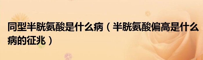 同型半胱氨酸是什么?。ò腚装彼崞呤鞘裁床〉恼髡祝?class='thumb lazy' /></a>
		    <header>
		<h2><a  href=