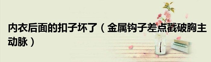 內(nèi)衣后面的扣子壞了（金屬鉤子差點(diǎn)戳破胸主動(dòng)脈）