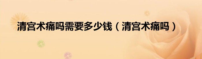 清宮術(shù)痛嗎需要多少錢(qián)（清宮術(shù)痛嗎）