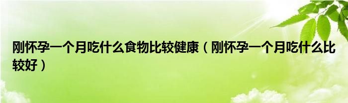 剛懷孕一個(gè)月吃什么食物比較健康（剛懷孕一個(gè)月吃什么比較好）